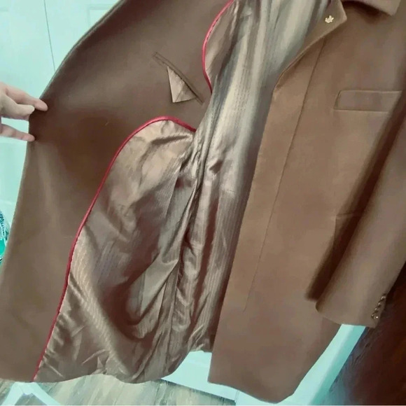 Vintage Falcone Men’s Long Dress Coat With Tye Belt Like New - Picture 15 of 17